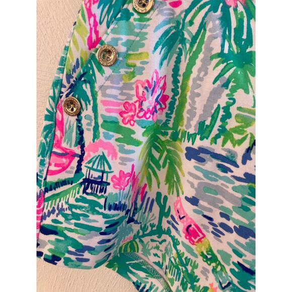 EUC Lilly Pulitzer Marina Knit Shorts in Salt in The Air Sailboat Palm 8 - Picture 8 of 11